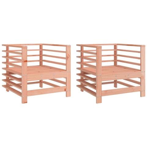 Sedie Da Giardino 2 Pz In Legno Massello Di Douglas - Foto 2
