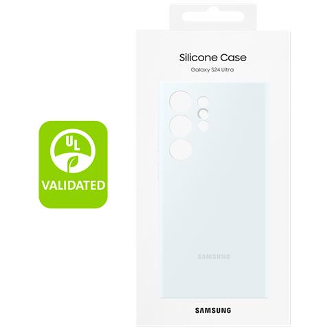 Cover Per Samsung S24 Ultra Soft-touch Silicone Case Originale, Grigio Chiaro - Foto 2