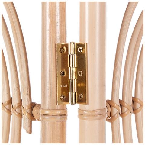 Paravento 3 Pannelli Rattan Naturale 117 X 180 Cm Altamura - Foto 2