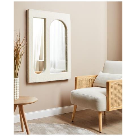 Specchio Marcigny 70 Cm 100 Cm Bouclé Bianco Sporco - Foto 1