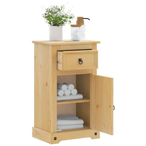 Mobile Da Bagno Corona 45x33x80 Cm In Legno Massello Di Pino - Foto 2