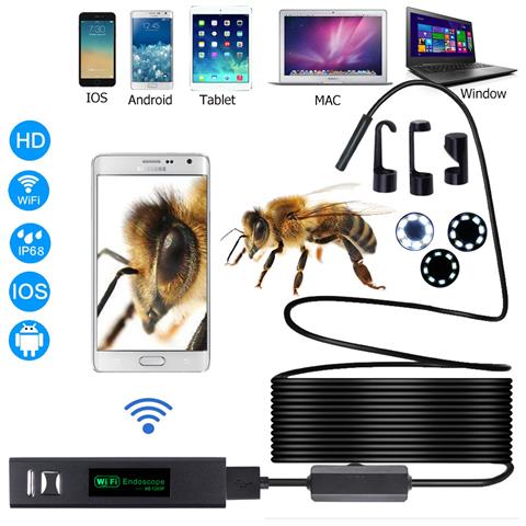 Endoscopio Per Ispezione Wi-fi, Alta Risoluzione, 8 Luci Led, Impermeabile Ip68 10 M - Foto 4