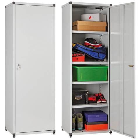 Armadio Tuttopiani In Metallo Montaggio Rapido Casa Ufficio 60x44xh183 Cm Maxi 60g Bizzotto - Foto 1