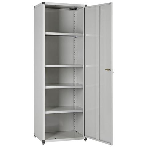 Armadio Tuttopiani In Metallo Montaggio Rapido Casa Ufficio 60x44xh183 Cm Maxi 60g Bizzotto - Foto 3