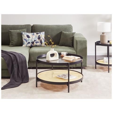 Tavolino Da Caffè Reno Vetro Temperato Nero - Foto 1