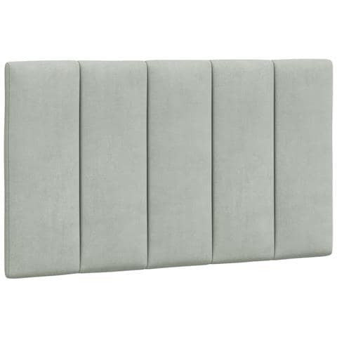 Cuscino Testiera Grigio Chiaro 90 Cm In Velluto - Foto 2