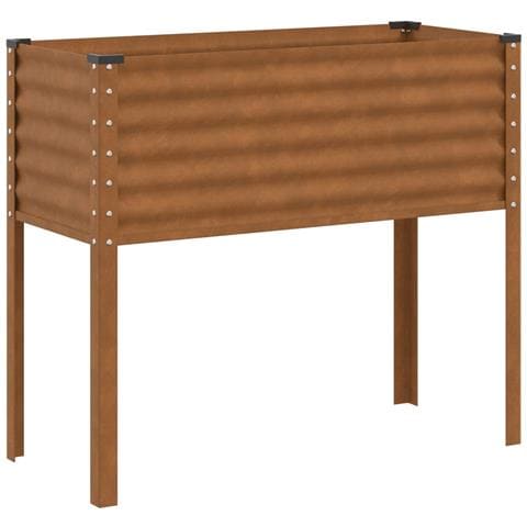 Fioriera da Giardino 100x41x90 cm in Acciaio Corten - Foto 1