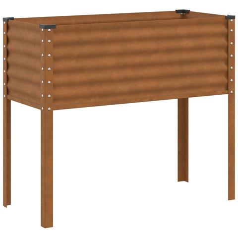 Fioriera da Giardino 100x41x90 cm in Acciaio Corten - Foto 10