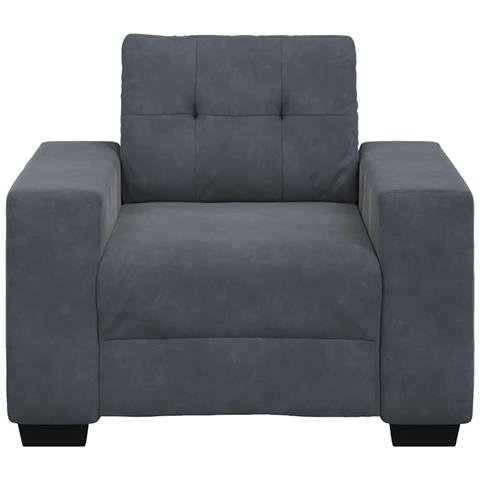 Divano Sedia Grigio Scuro 60 cm Velluto - Foto 2