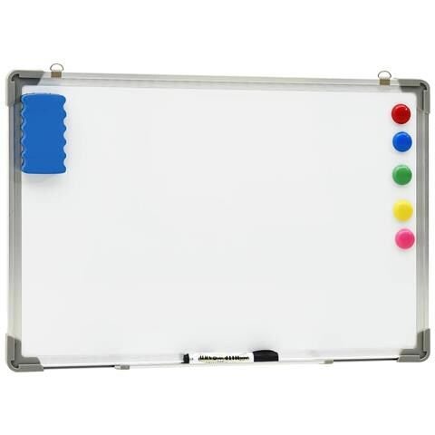 Lusso Casadino -  Lavagna Magnetica Bianca Cancellabile A Secco 60x40 Cm Acciaio - Foto 1