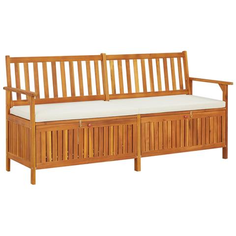 Lusso Casadino -  Cassapanca Con Cuscino 170 Cm In Legno Massello Di Acacia - Foto 2