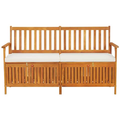 Lusso Casadino -  Cassapanca Con Cuscino 170 Cm In Legno Massello Di Acacia - Foto 1