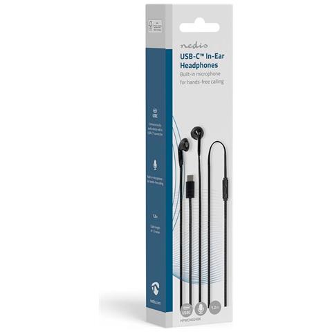 Cuffie Cablate Usb-c Con Microfono E Controllo Del Volume 1,2 M, Nero - Foto 2