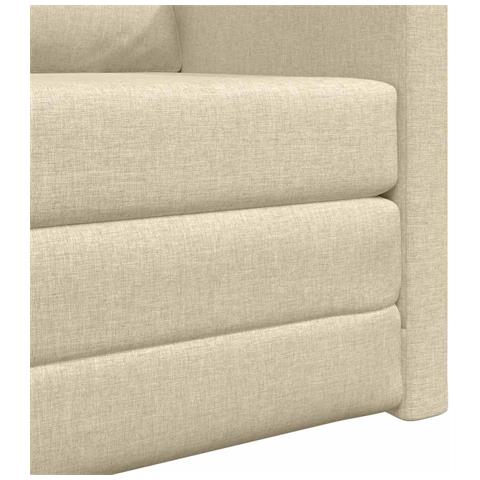 Divano Letto 2 in 1 Panna 74x77x81 cm Tessuto - Foto 9