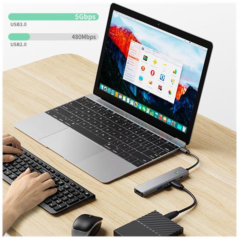 Hub Usb-c 8-in-1: Espandi La Connettività Con Hdmi 4k - Foto 4