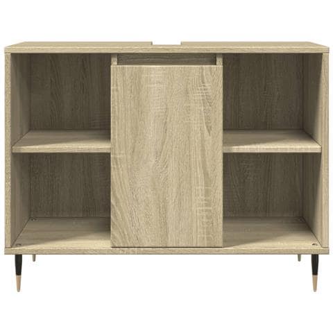 Set Mobili da Bagno 3 pz Rovere Sonoma in Legno Multistrato - Foto 9