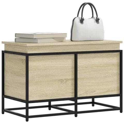 Contenitore con Coperchio Rovere Sonoma 80x40x51,5cm Truciolato - Foto 2