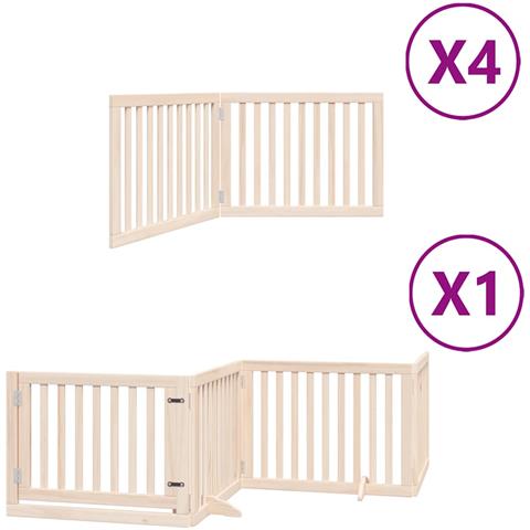 Cancello per Cani Porta Pieghevole 12 Pannelli 960 cm in Pioppo - Foto 1
