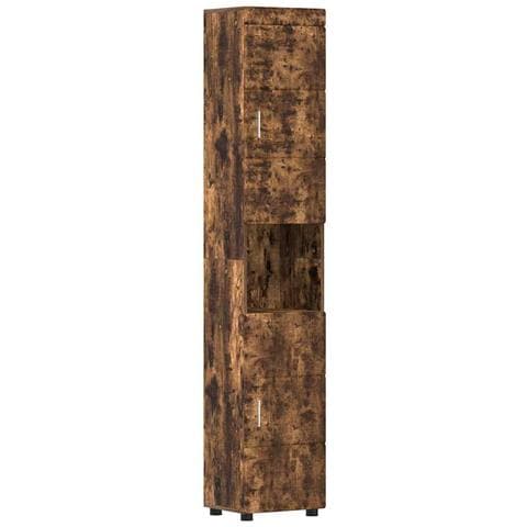 Mobile da Bagno con porta TULUM Rovere fumo 37 x 31.5 x 203 cm - Foto 1
