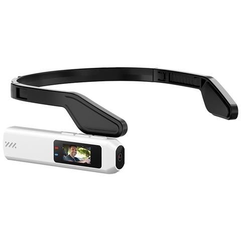 Videocamera Da Testa Indossabile Hd 2.7k: Registrazione Pov In Prima Persona Con Anteprima Wifi White - Foto 1