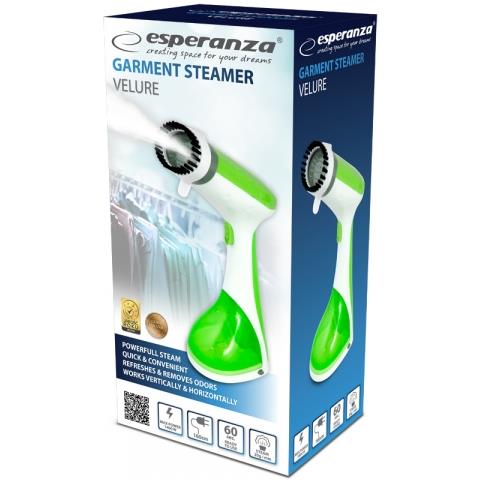 EHI008 stiratrice a vapore Vapore per indumenti portatile 0,22 L 1400 W Verde, Bianco - Foto 2