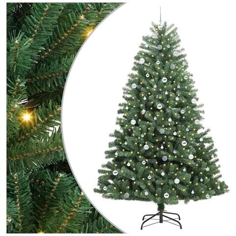 Albero di Natale Artificiale con Rami Pieghevoli Verde 240 cm - Foto 1