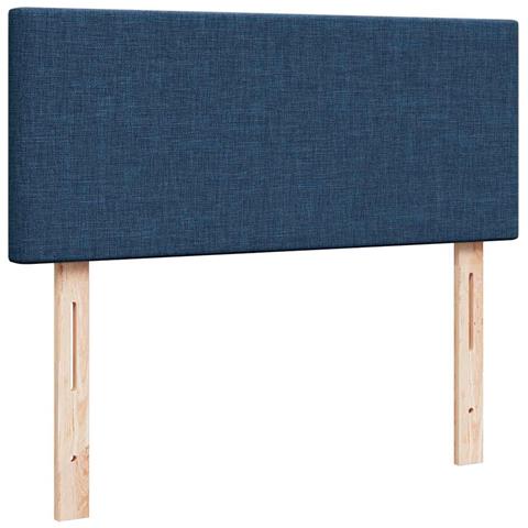 Struttura Letto Pouf con Materasso Blu 120x190 cm in Tessuto - Foto 9