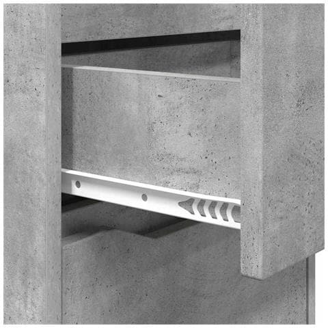 Comodini con cassetto 2 pcs Grigio cemento 40 x 30 x 467 cm - Foto 9