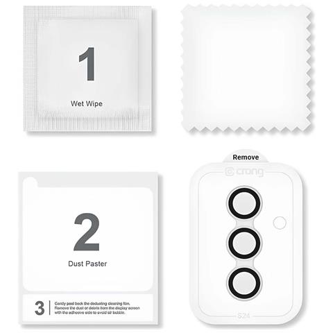 Protezione Obiettivo Fotocamera Per Galaxy 24 Rugged Serie Lens Ring, Trasparente - Foto 2