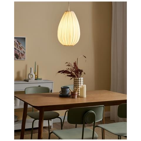 Lampadario Gera Tessuto Bianco - Foto 1