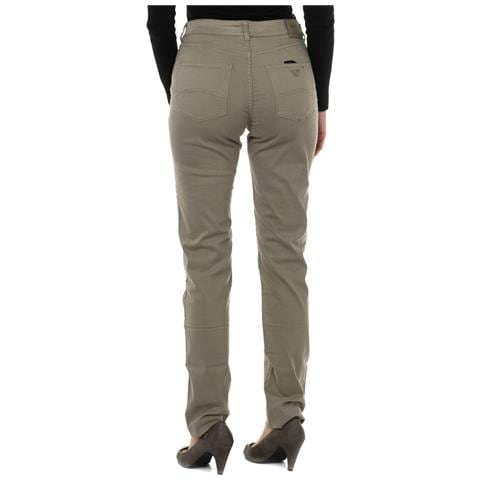 Pantaloni Lunghi Donna In Tessuto Stretch Vestibilità Regolare 6y5j18-5n0rz - Foto 2
