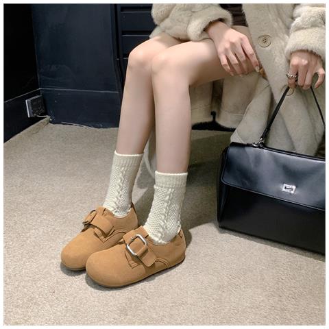 Pantofole Calde Stile Birkenstock Con Suola Spessa - Scarpe Invernali Alla Moda E Confortevoli Brown 35 - Foto 2