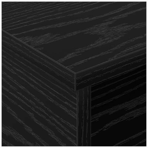 Comodino 2 pcs Rovere Nero 40 x 31 x 15 cm Legno multistrato - Foto 9