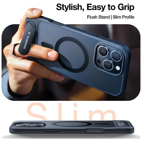 Cover per iPhone 16 Pro - TPU+PC, Nero, MagSafe - Foto 2