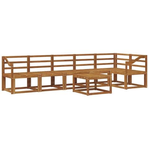 Set di divani da esterno 7 pcs Naturale - Foto 1