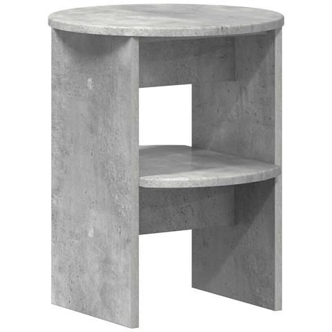 Mobile laterale Grigio Cemento Ø40 x 50 cm Legno ingegnerizzato - Foto 1