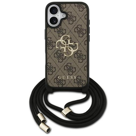 Custodia Per Iphone 17 Con Cordino Design Marrone Guess - Foto 2