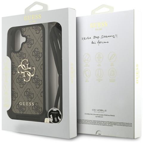 Custodia Per Iphone 17 Con Cordino Design Marrone Guess - Foto 7