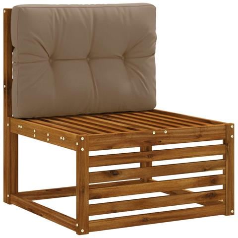 Cuscino per schienale di pallet VIANEN 100% Poliestere Tortora - Foto 2