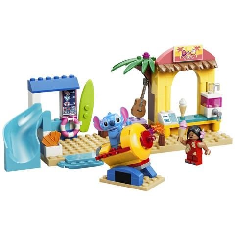 Disney | 43280 Divertimento in Spiaggia con Lilo e Stitch, Giochi Didattici, 2 Negozi, Giostra e 2 Minifigure, Regalo 4+ - Foto 2