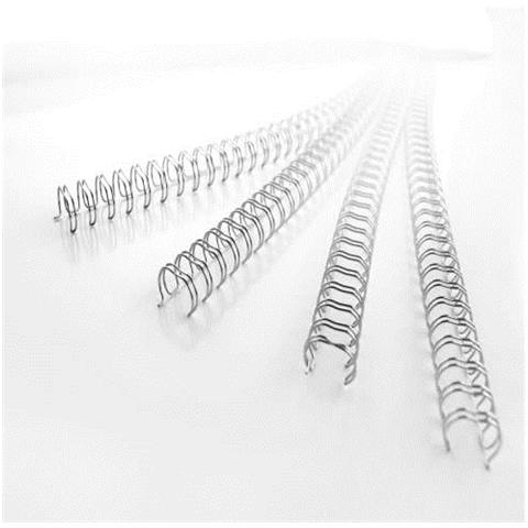 Spirali metalliche WireBind bianco 12,5 mm (100) - Foto 7