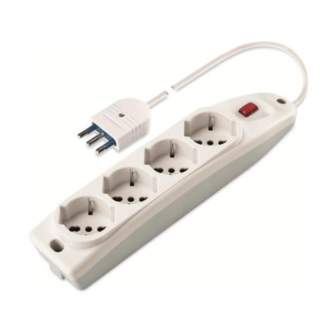 Multipresa 4 Uscite con Interruttore Bianco - Foto 1