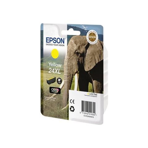 C13T24344012 Cartuccia Ink Originale 24 XL Gialla per Expression Photo XP-750 Capacità 740 Pagine - Foto 4