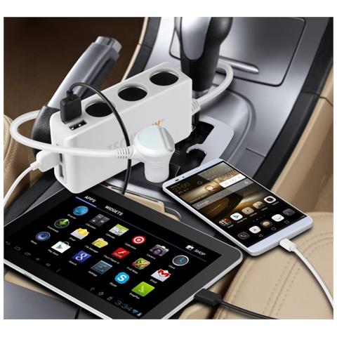 Caricatore per auto con 4 porte USB e 3 entrate accendisigari - Foto 7
