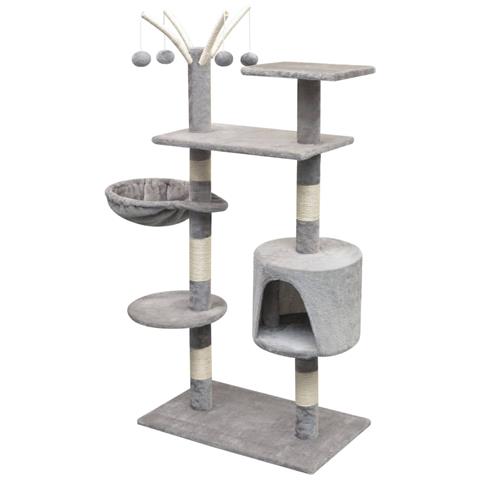 Albero Per Gatti Con Tiragraffi Sisal 125 Cm Grigio - Foto 2