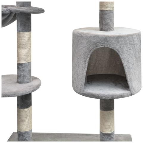 Albero Per Gatti Con Tiragraffi Sisal 125 Cm Grigio - Foto 4