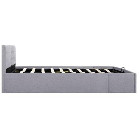 Giroletto Con Contenitore Grigio Chiaro In Tessuto 180x200 Cm - Foto 10