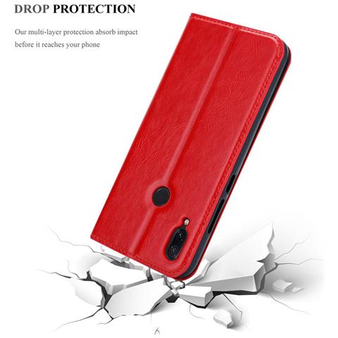 Custodia Compatibile Con Xiaomi Redmi Note 7 In Rosso Mela - Coperchio Protettiva Con Chiusura Magnetica, Funzione Stand E Tasca Per Le Carte - Foto 11