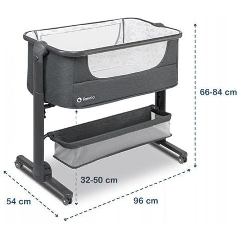 Timon 3 In 1 Culla Neonato Co-sleeping Lettino Da Viaggio Pieghevole Con Due Materassi E Borsa Per Il Trasporto Altezza Regolabile Parete Laterale Apribile, Grigio - Foto 2