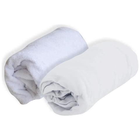 Set Di Coprimaterasso Poliuretano + Lenzuolo Bianco 60 X 120 Cm - Foto 3